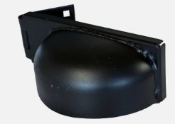 2 x Padlock Hasp & Staple. Right Hand. Black Protectors