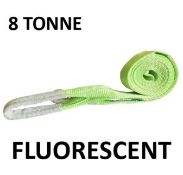 2x 8T x 4M Illuminous Tow Strap With Hooks