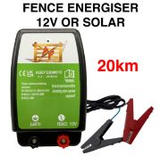 Fence Energiser. 12V Or Solar. 1 Joules. 20KM