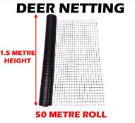 Deer Netting, 50MM Black, 80GSM, 1.50M x 50M