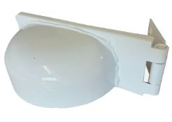 2 x Padlock Hasp & Staple. Left Hand. White Protectors