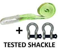 2x 14T x 6M Tow Strap + Shackles