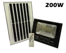 4x Remote Controlled 200W Solar Flood Lamp