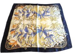 Silk Floral Pink Scarf 70x70cm