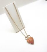 925  Silver Pink Cabochon Gemstone Heart Pendant Necklace