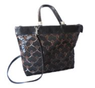 Vintage Gianni Versace Couture Black Leather Medusa Head Bag c.1990's