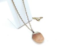 Artisan 925 Silver Rose Quartz Pendant Necklace