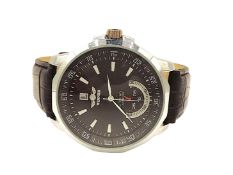 'New' Winner Automatic 45mm Stainless Steel Leather Strap Watch