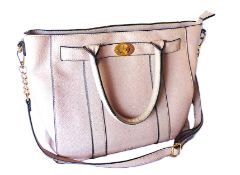 CARVELA Dusty Pink Twin Handled Tote Bag
