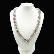 Freshwater Grey Cultured Pearl Necklace New With Gift Box RRP £235.00