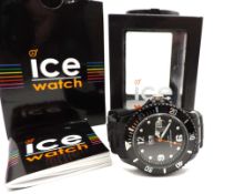 ICE Watch Men's Quartz Watch Black Silicone Strap - New Battery