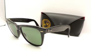 Vintage B&L Ray-Ban U.S.A. WAYFARER II Sunglasses Black Frame