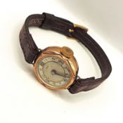 Vintage Ladies Oris 9ct Gold Cased Mechanical Watch