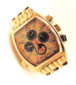 New Vaan Konrad Automatic Chronograph Gold Plated Bracelet Watch