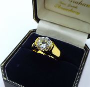 Gold On 925 Silver 2 CT Moissanite Solitaire Ring New With Gift Pouch