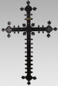 Large Antique 19th Century Carved Black Forest Cross