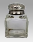 Silver Topped Crystal Bottle London 1898