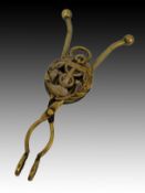 Victorian Brass Sugar Tongs with Nautical Anchor Motif