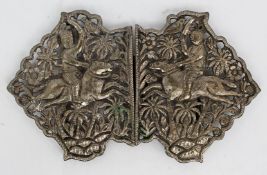 Antique Anglo-Indian Silver Belt Buckle c.1900