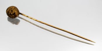 Antique 14ct and 20ct Gold Stick Pin – Classical Mask Motif c.1880