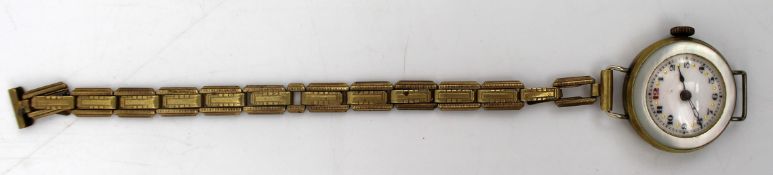 Early 20th Century Ladies’ Wristwatch with Mother-of-Pearl Case