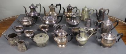 Collection of Antique & Vintage Silver Plated Tea & Coffee Ware Teapots