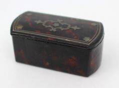 Early 19th Century Papier-Mâché Snuff Box with Silver Inlay, c.1820