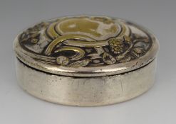 Art Nouveau Silver Plated Pill Box by Armand Frenais French c.1900