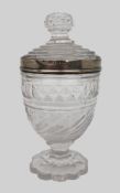 Antique Crystal & Silver Small Decorative Vase