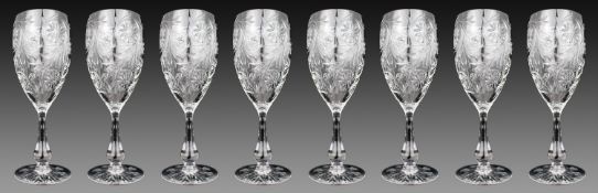 Set of 8 Tudor Crystal 