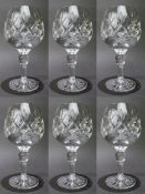 Set of 6 Tudor Crystal 