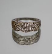 Vintage Silver Ring CZ
