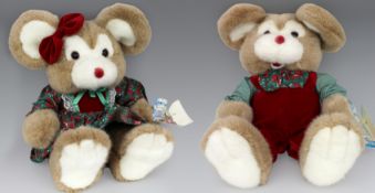 Pair of Vintage Commonwealth Toys Merry Mice