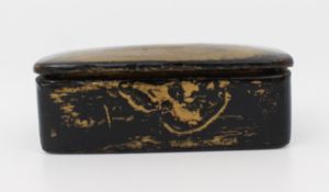 Small 19th Century Papier-Mâché Snuff Box – Gilt Lacquer Decoration, c.1830