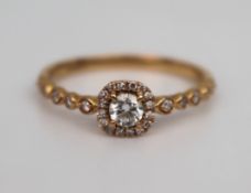 18ct Rose Gold 0.40 Carat Diamond Ring