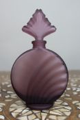 Frosted Purple Glass Scent Bottle