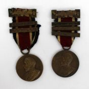 Pair of L.C.C. King’s Medals for Attendance, Conduct & Industry