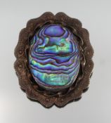 Mid 20th Century Silver and Abalone Brooch – c.1950
