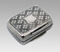 Early Victorian Solid Silver Vinaigrette by Francis Clark 1842