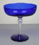 Vintage Cobalt Blue Comport
