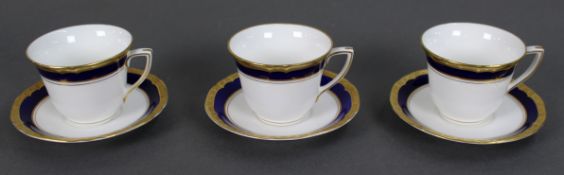 Collection of 3 Royal Worcester Aston Demitasse Cups & Saucers