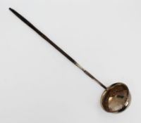 Antique Solid Silver & Macassar Ebony Punch / Toddy Ladle – Early 19th Century