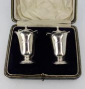 Pair of Cased Antique Sterling Silver Pepperettes – Birmingham 1919