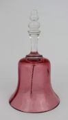 Vintage Cranberry Glass Bell