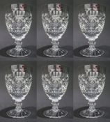 Set of 6 Tudor Crystal 