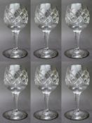 Set of 6 Tudor Crystal 