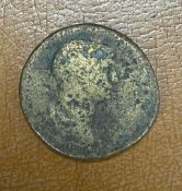 Ancient Roman bronze sestertius coin