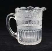 Victorian Pressed Glass Golden Jubilee Jug 1887
