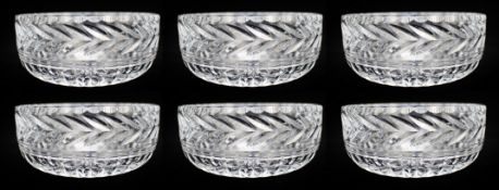 Set of Six Stuart Crystal ‘Cheltenham’ Pattern Bowls