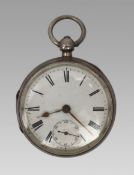 Antique Silver Key-Wound Pocket Watch